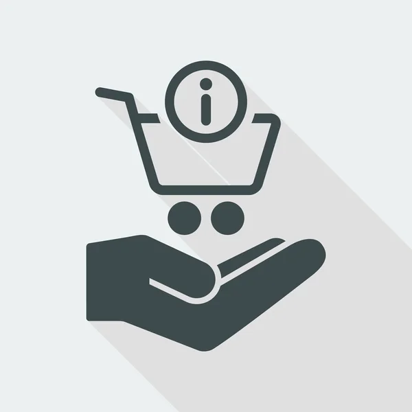 Información de compras en efectivo - Icono moderno mínimo — Vector de stock