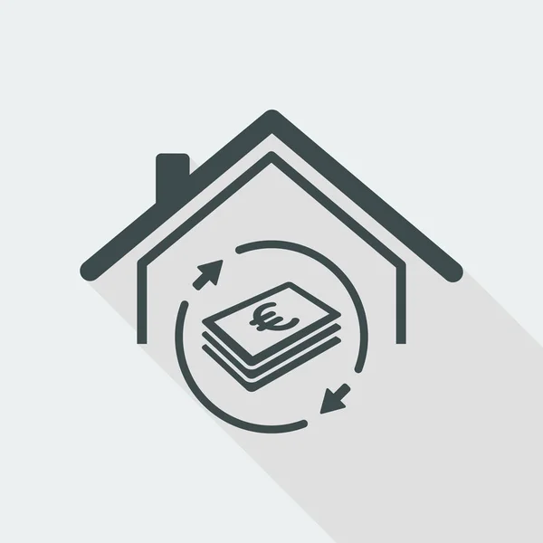 Investment property - Real estate - Vector web icon — Stock Vector