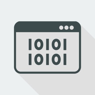 İkili kod - vektör web simgesi