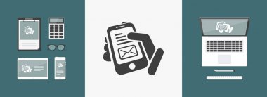 Mesaj smartphone simgesini