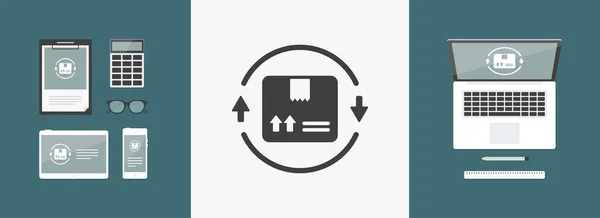 Service de livraison stable 24h / 24 et 7j / 7 Icône web vectorielle — Image vectorielle