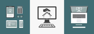 Yaşam koruma - vektör simge bilgisayar Web sitesi veya applicat için