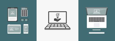 Ampul - yenilik düşünce - vektör simge bilgisayar Web sitesi için 