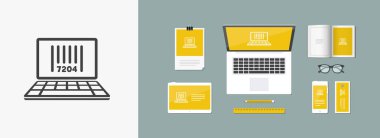 Barkod - vektör simge bilgisayar Web sitesi veya uygulama için