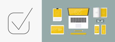 Onay simgesi - ince serisi