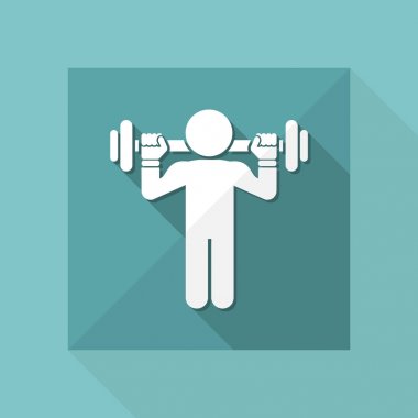 tek vektör izole jimnastik salonu simge vektör çizim