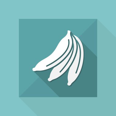 Tek izole muz simge vektör çizim