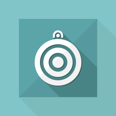 İzole edilmiş tek hedef simgenin vektör illüstrasyonu