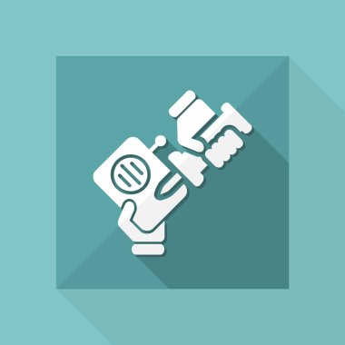 İzole edilmiş tek bir radyo tamir simgesinin vektör illüstrasyonu