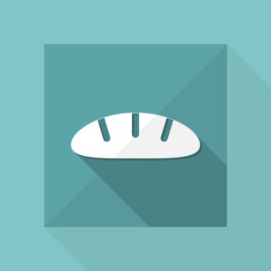 Tek izole ekmek simge vektör çizim