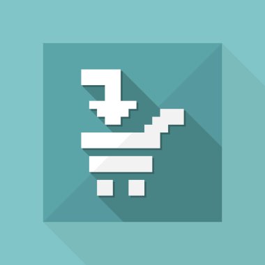 vectorillustratie van enkele geïsoleerde pixel pc-pictogram