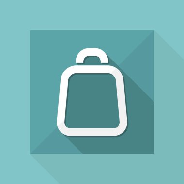 Tek izole çanta simge vektör çizim 