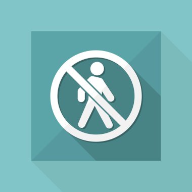 Tek izole erişimi yasak simge vektör çizim 