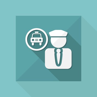 vektör çizim tek izole sürücü simgesi