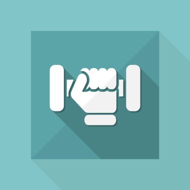 İzole edilmiş tek spor salonu simgesinin vektör illüstrasyonu