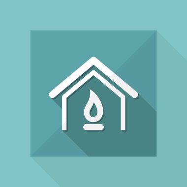 Tek izole ev simge vektör çizim