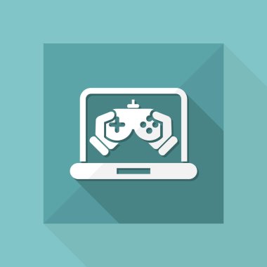 Tek izole video oyun simge vektör çizim