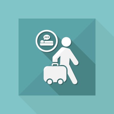 Tek izole seyahat simgesinin vektör illüstrasyonu