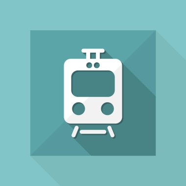 Tek izole tren simgesinin vektör illüstrasyonu