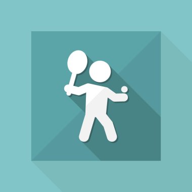 İzole edilmiş tek tenis ikonunun vektör çizimi