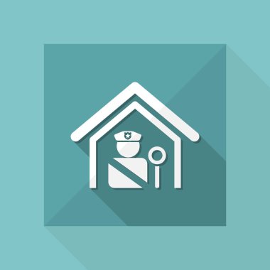 Tek izole karakol simge vektör çizim