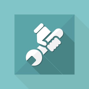 Tek izole teknik simge vektör çizim