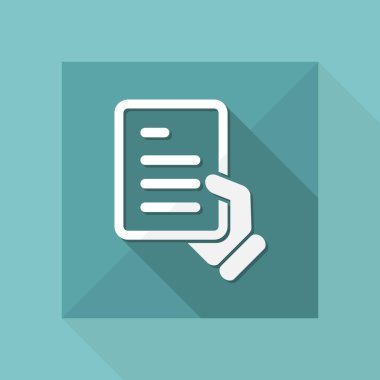 Tek izole belge simgesi teslim vektör çizim