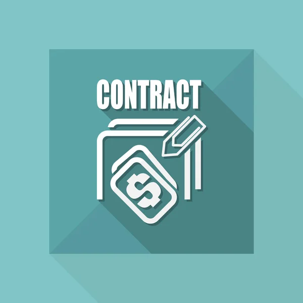 Vectorillustratie van contract pictogram — Stockvector