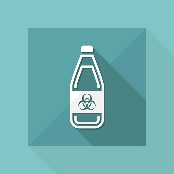 Vector illustration of biochemical bottle single icon — Stock Vector
