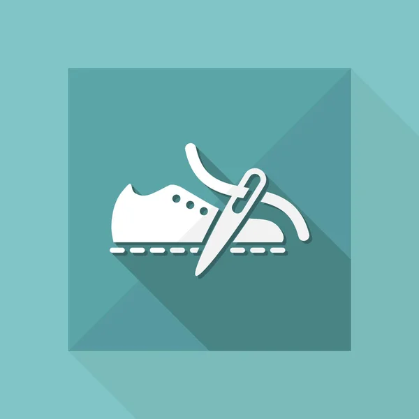 Vektorillustration av enda isolerad sko eller reparation produktion — Stock vektor