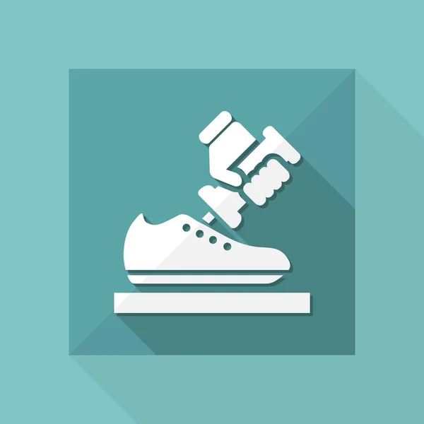Illustration vectorielle d'une seule icône isolée de réparation de chaussures — Image vectorielle