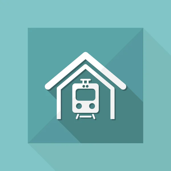 孤立列車のアイコンのベクトルイラスト — ストックベクタ