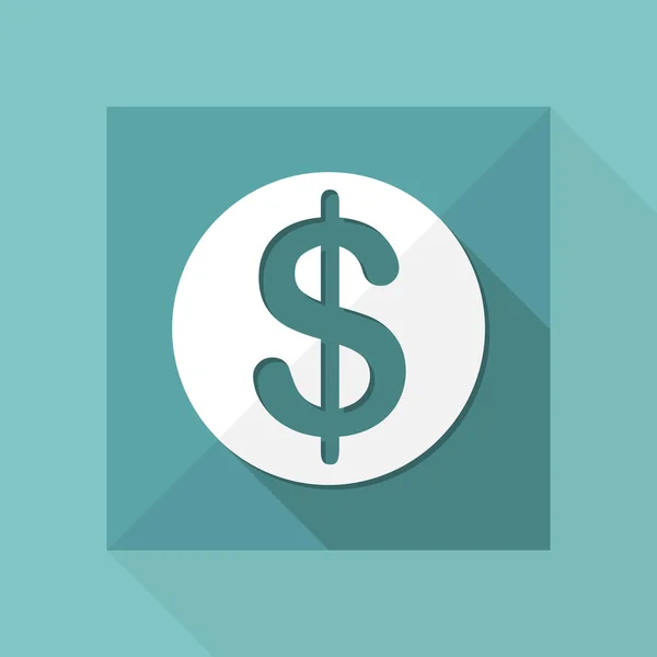 Vectorillustratie van enkele geïsoleerde dollar pictogram — Stockvector
