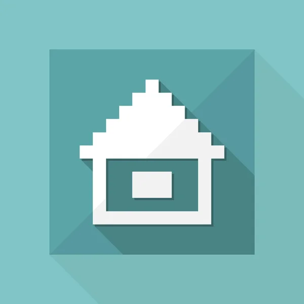 Illustration vectorielle de l'icône de l'ordinateur pixel — Image vectorielle