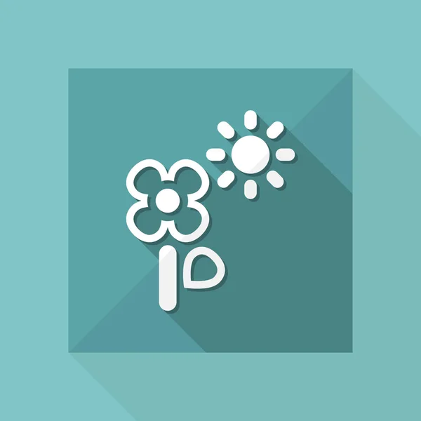 Vector illustratie van enkele geïsoleerde bloem pictogram — Stockvector