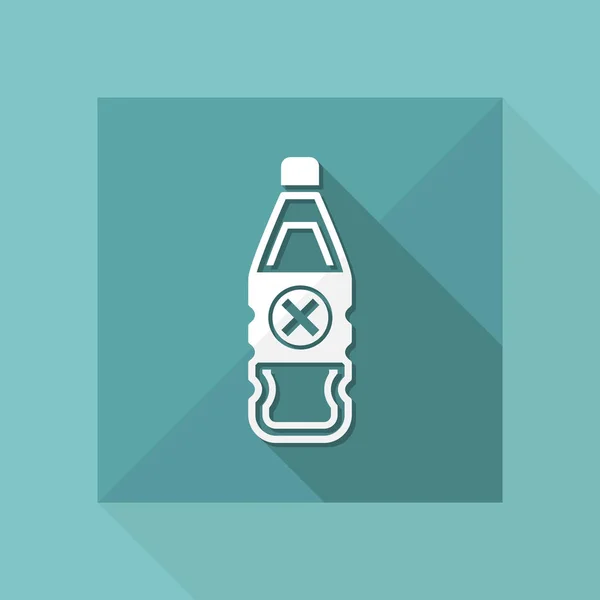 Vector illustratie van enkele geïsoleerde gevaarlijke fles pictogram — Stockvector