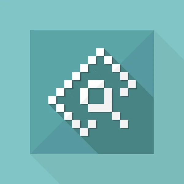 Ilustración vectorial de un solo píxel aislado icono de PC — Vector de stock