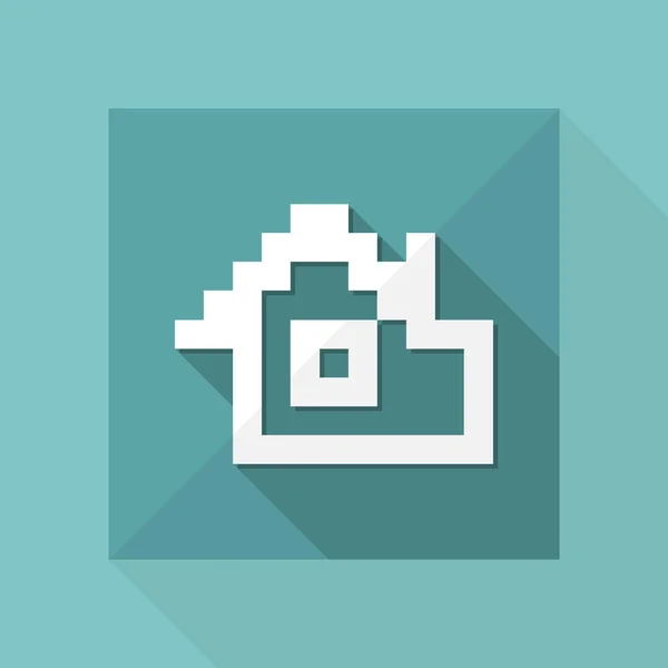 Illustration vectorielle de l'icône pc d'un pixel isolé — Image vectorielle