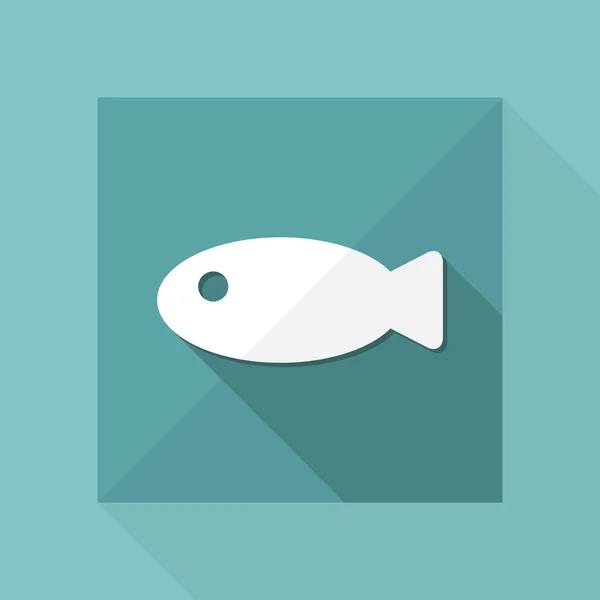 Ilustracja wektorowa pojedynczej pojedynczej ikony ryby — Wektor stockowy