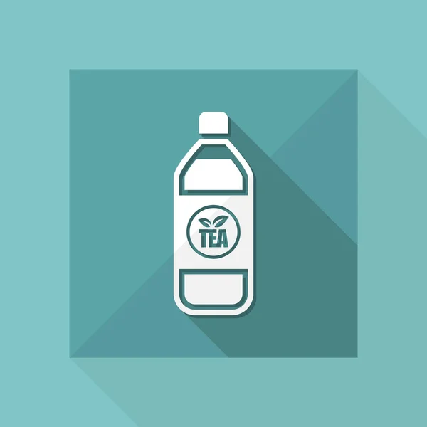 Ilustração vetorial do ícone isolado único da garrafa de chá — Vetor de Stock