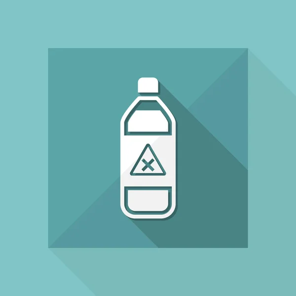 Illustrazione vettoriale dell'icona della bottiglia di pericolo isolata — Vettoriale Stock