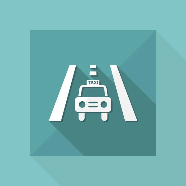 Vektorové ilustrace jediného izolované taxi ikony — Stockový vektor