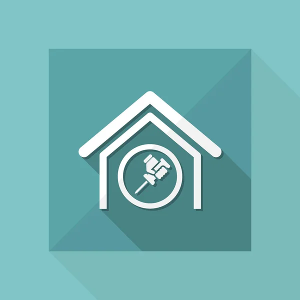Illustrazione vettoriale dell'icona di riparazione domestica isolata singola — Vettoriale Stock