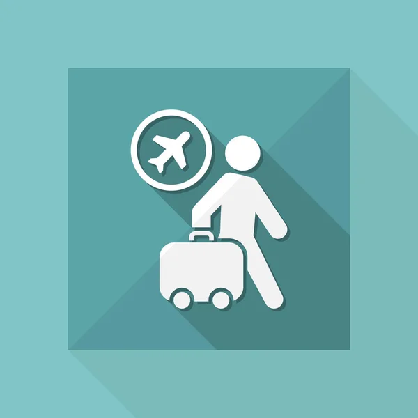 Vector illustratie van enkele geïsoleerde luchthaven pictogram — Stockvector