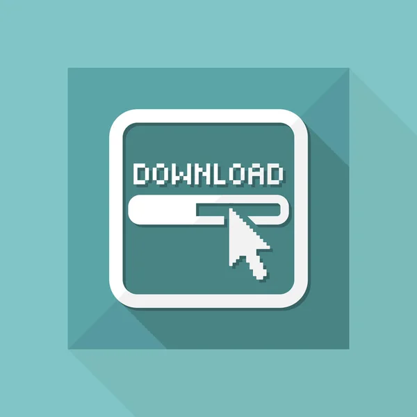Ilustração vetorial do ícone de download isolado único — Vetor de Stock
