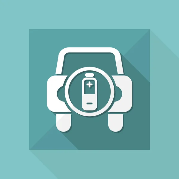 Illustration vectorielle de l'icône de batterie de voiture isolée — Image vectorielle