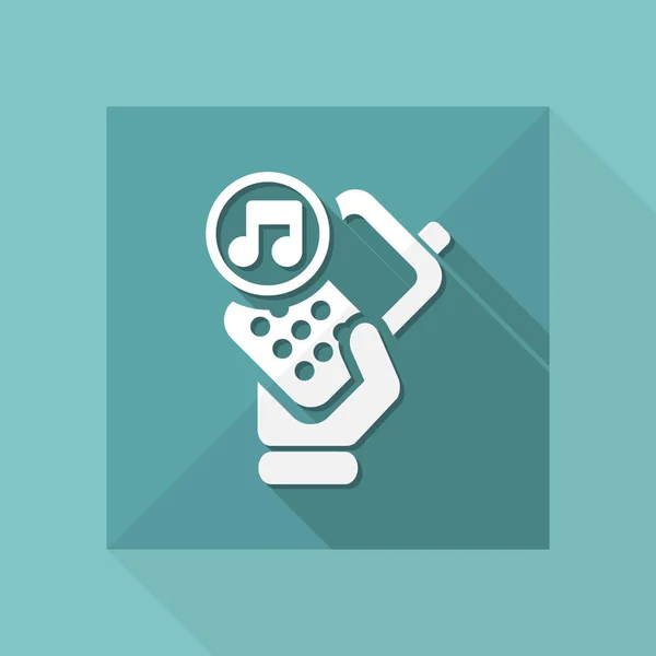 Illustrazione vettoriale dell'icona della musica del telefono isolata — Vettoriale Stock