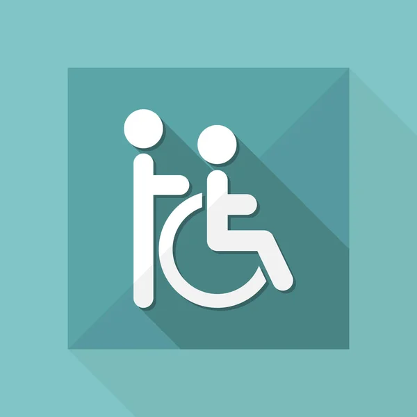 Illustrazione vettoriale dell'icona dell'assistenza ai disabili — Vettoriale Stock