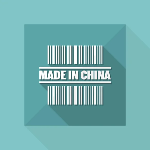 Ilustração vetorial de um único isolado feito no ícone da China — Vetor de Stock