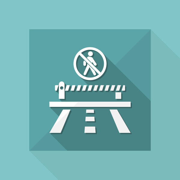 Vector illustration of single isolated forbidden access icon